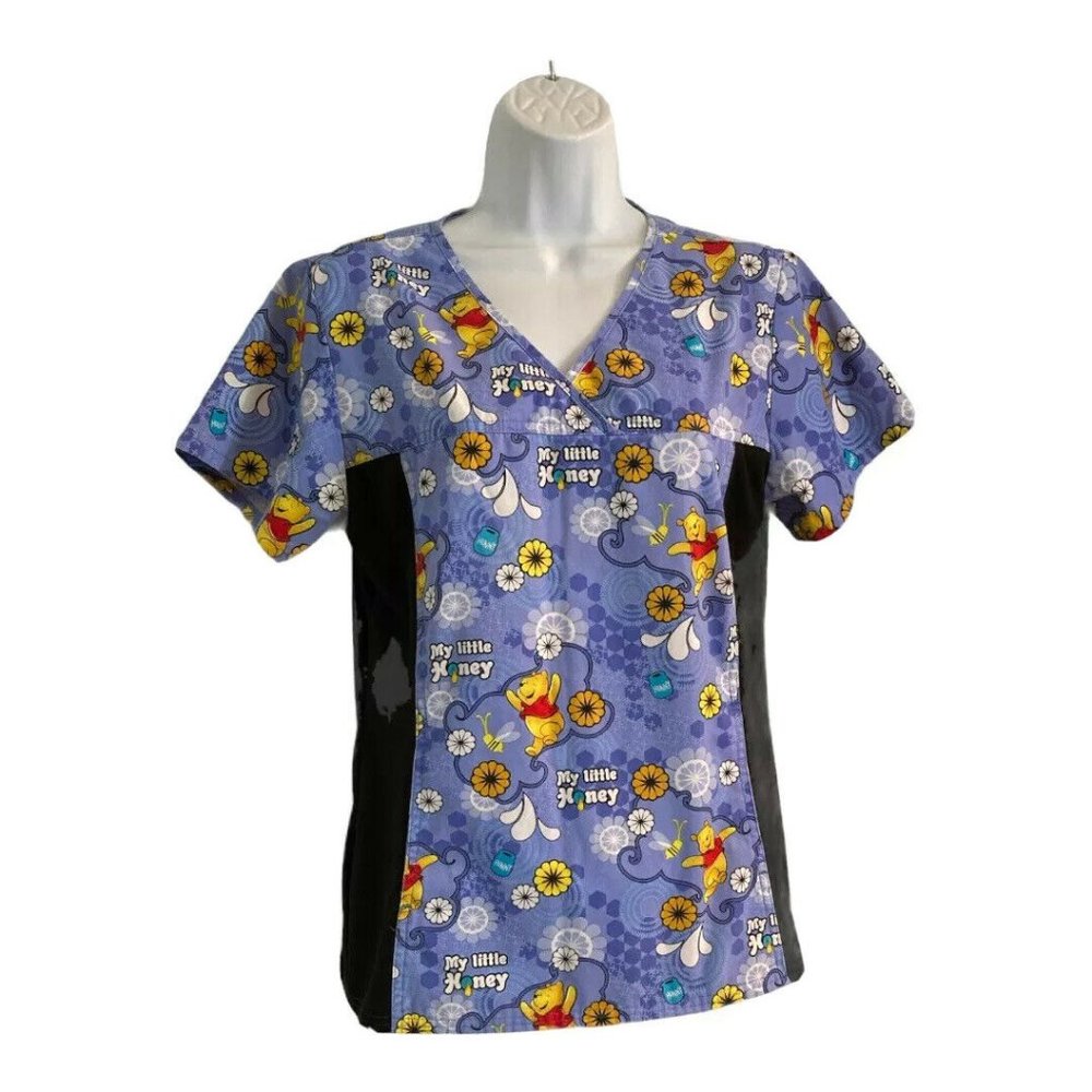 DISNEY Winnie The Pooh Scrub Top Size Small